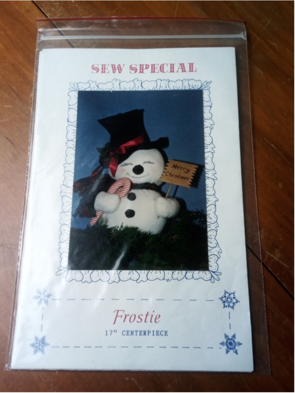 Sew Special Frostie Snowman Centerpiece Pattern 17 Inch